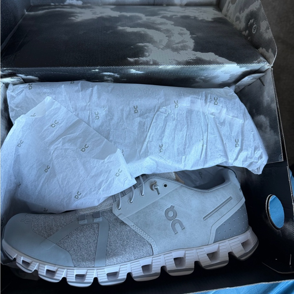 ON Cloud Terry Running Sneakers - Silver